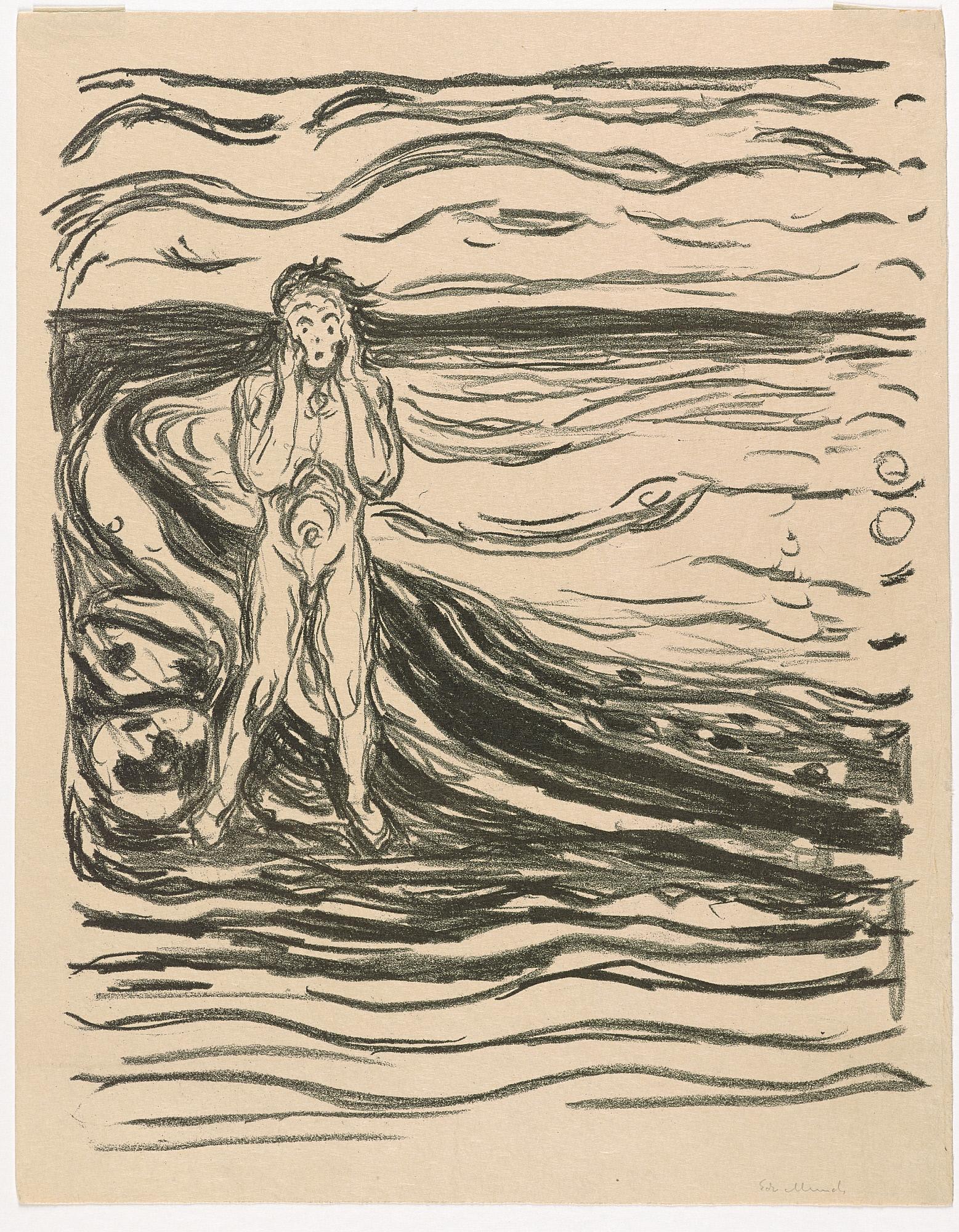 Alphas Despair | 1908-1909 | Lithography(c) Munchmuseet