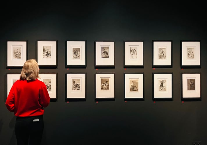 EUROPALIA - Bezoeker kijkt EUROPALIA - Bezoeker kijkt